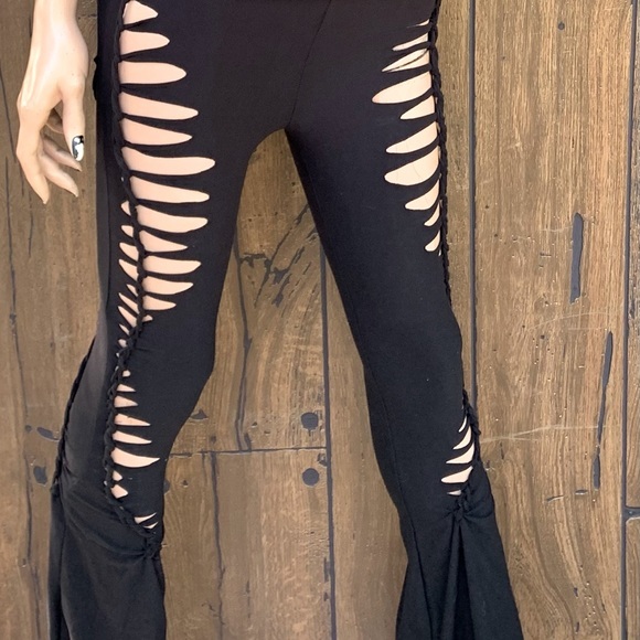 Shredded Flare Pants